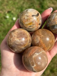 Image 4 of Moonstone Spheres (Smaller Size)