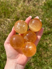 Image 1 of Honey Calcite Spheres