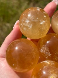 Image 4 of Honey Calcite Spheres
