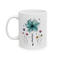 Image 1 of Mamam Floral  Ceramic Mug —  Tea or  Coffee Cup (11oz, 15oz)