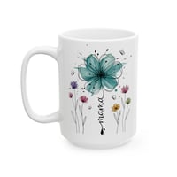 Image 6 of Mamam Floral  Ceramic Mug —  Tea or  Coffee Cup (11oz, 15oz)