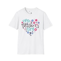 Image 1 of First Mother's Day T-Shirt — Floral New Mom Tee