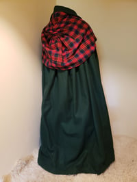Image 5 of Green Kinsale Cloak with Plaid lining