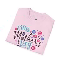 Image 16 of First Mother's Day T-Shirt — Floral New Mom Tee