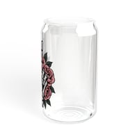 Image 8 of  Skeleton Hand ‘Rock On’ with Roses - 16 0z Slipper glass cup.