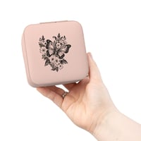 Image 1 of Butterfly and flowers Jewelry Travel Case