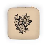 Image 9 of Butterfly and flowers Jewelry Travel Case
