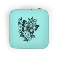 Image 15 of Butterfly and flowers Jewelry Travel Case