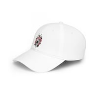 Image 3 of Skull Peace Sign Cap — Rose Skeleton Embroidered Baseball Hat