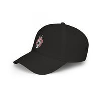 Image 6 of Skull Peace Sign Cap — Rose Skeleton Embroidered Baseball Hat
