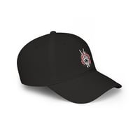 Image 7 of Skull Peace Sign Cap — Rose Skeleton Embroidered Baseball Hat