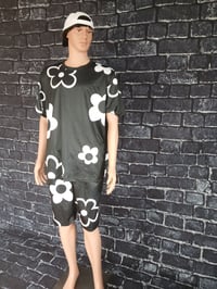 Image 1 of Men's black and white short set size 1XL, 2XL, 3XL, 4XL