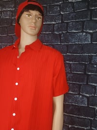 Image 3 of Men's fancy red short set size L, XL, 2XL, and 3XL