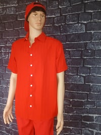 Image 5 of Men's fancy red short set size L, XL, 2XL, and 3XL