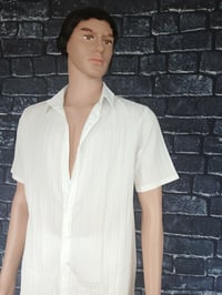 Image 4 of Mens white casual short sets size L, XL, XXL,  and XXXL