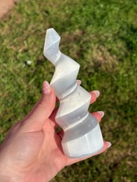 Image 1 of Selenite Unicorn Horn