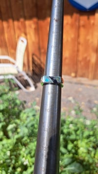 Image 2 of Blue goldstone and Turquoise ~~ Inlay Ring