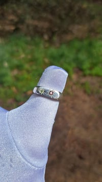 Image 2 of Garnet and Peridot Star Ring