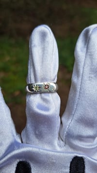 Image 3 of Garnet and Peridot Star Ring