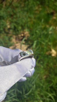 Image 3 of Abalone and Big Sur Jade ~~ Inlay Ring