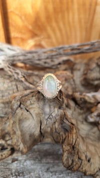 Image 3 of 6ct Ethiopian Opal, Sterling Silver Ring size 8
