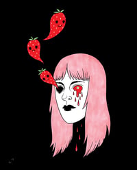 strawberry ghosts 8x10 print
