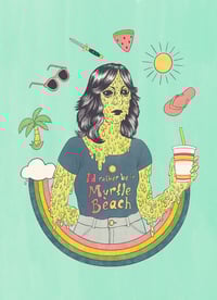 i'd rather be in myrtle beach 5x7 print