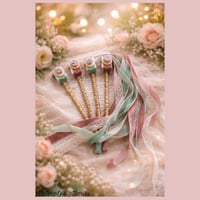 Image 2 of Handmade Whimsical Rose Garden Wedding Wands: Wedding Favors