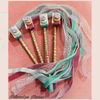 Image 4 of Handmade Whimsical Rose Garden Wedding Wands: Wedding Favors