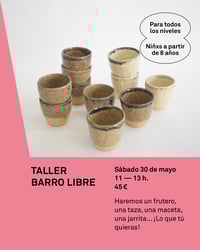 Image 1 of Taller Barro Libre mayo