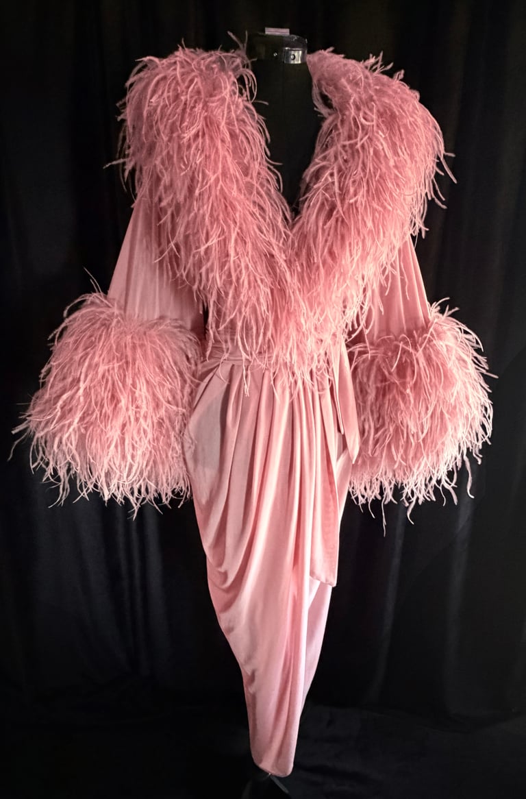 Rose Deluxe Sheer "Selene" Dressing Gown Special Order Image 4