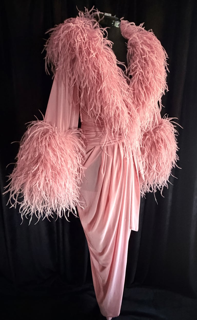 Rose Deluxe Sheer "Selene" Dressing Gown Special Order Image 3