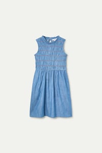 Image 6 of VESTIDO CORTO CHAMBRAY AZUL