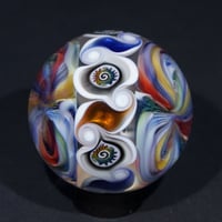 Image 4 of Double Sided Bowtie Murrini Marble