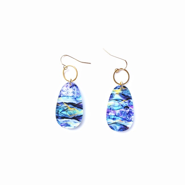 Aquarius Hues | Acrylic Earrings 