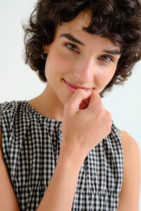 Image 2 of TOP CUADROS VICHY NEGRO