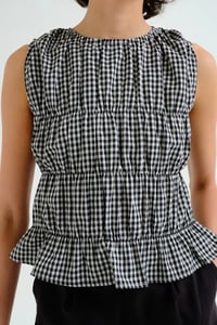 Image 4 of TOP CUADROS VICHY NEGRO