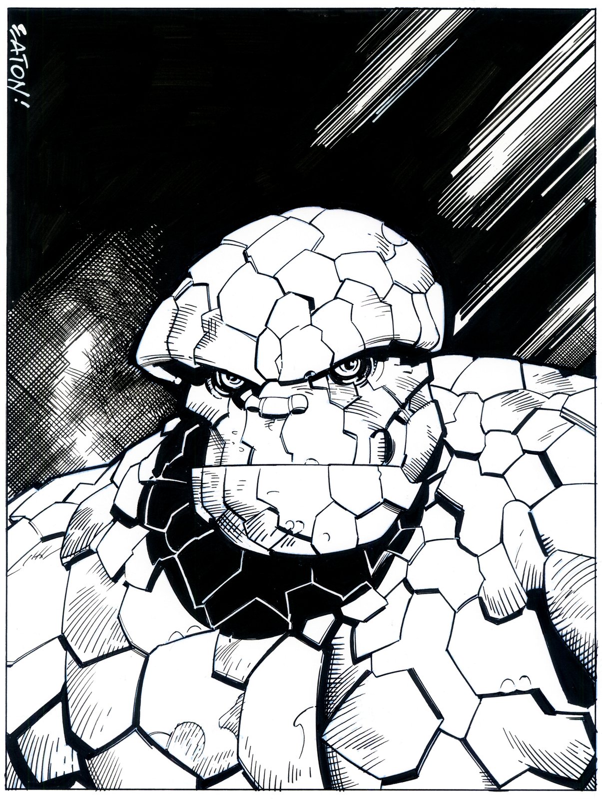 Image of NEW BEN GRIMM, The Thing 9" x 12" Sketch!