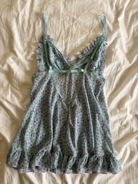 Image 2 of Vintage Y2K rare 2003 Victoria’s Secret turquoise floral babydoll cami