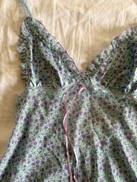 Image 3 of Vintage Y2K rare 2003 Victoria’s Secret turquoise floral babydoll cami