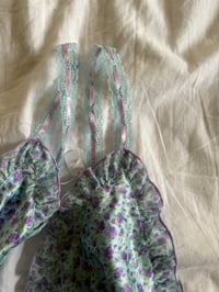 Image 4 of Vintage Y2K rare 2003 Victoria’s Secret turquoise floral babydoll cami