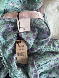 Image 5 of Vintage Y2K rare 2003 Victoria’s Secret turquoise floral babydoll cami