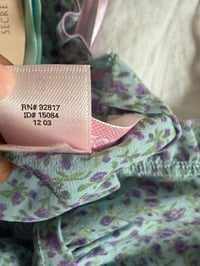 Image 6 of Vintage Y2K rare 2003 Victoria’s Secret turquoise floral babydoll cami