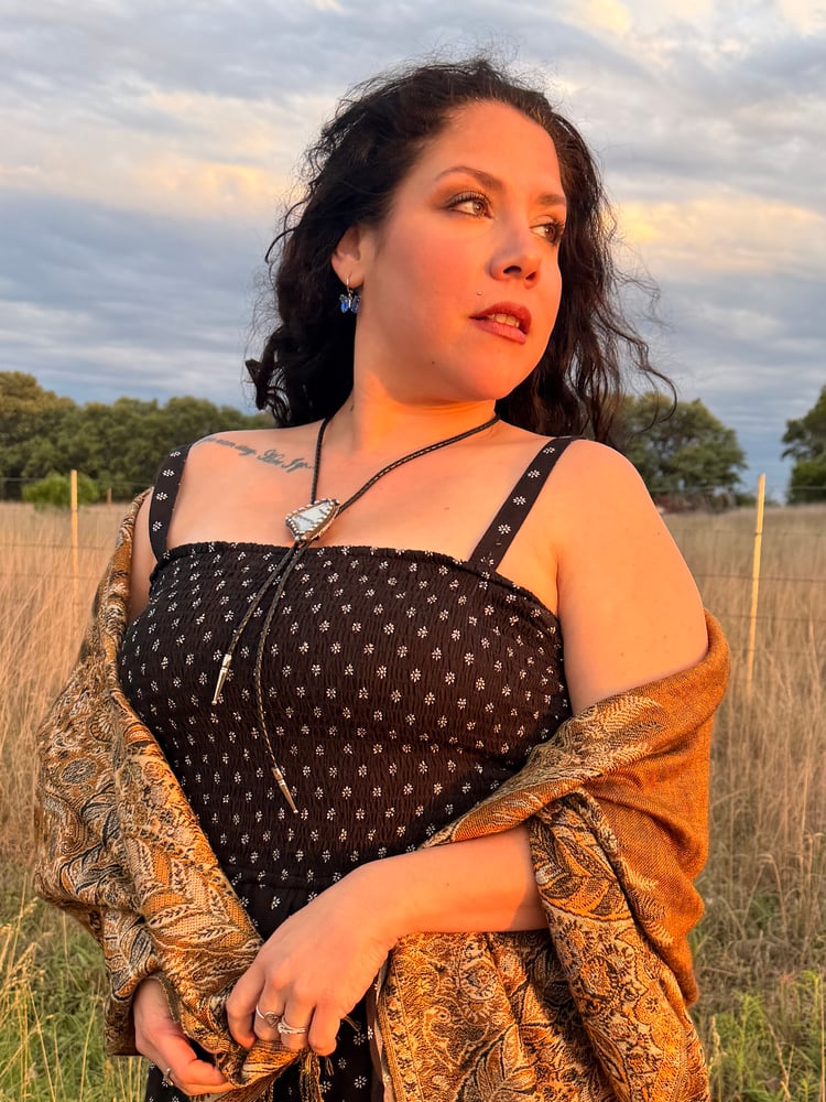 Image of Butterfly Wing Stained Glass Bolo Tie