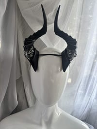 Image 1 of Filagree Succubus Horns | Silver | Large