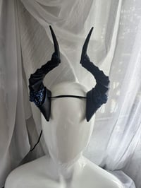 Image 1 of Filagree Succubus Horns | Blue | Large