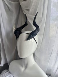 Image 2 of Filagree Succubus Horns | Blue | Large