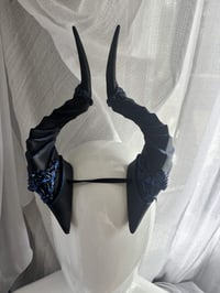 Image 3 of Filagree Succubus Horns | Blue | Large