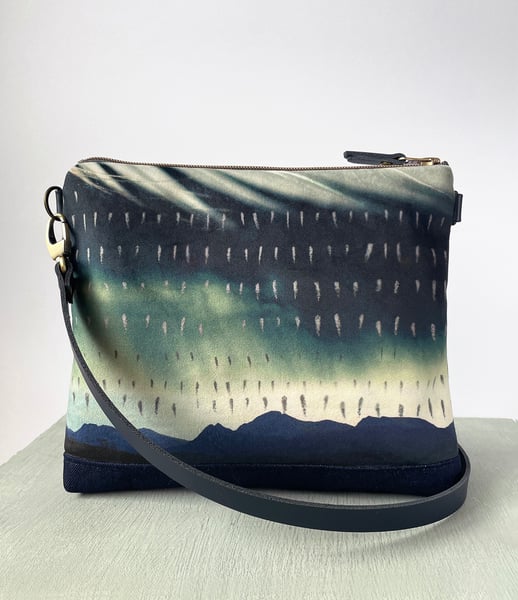 Image of Storm feather, large shoulder bag with crossbody strap 