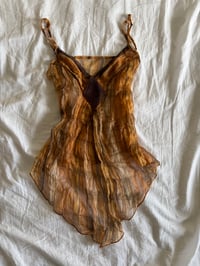 Image 1 of Vintage Y2K asymmetrical hem boho cami with sparkle detail and sequin detail on bust 